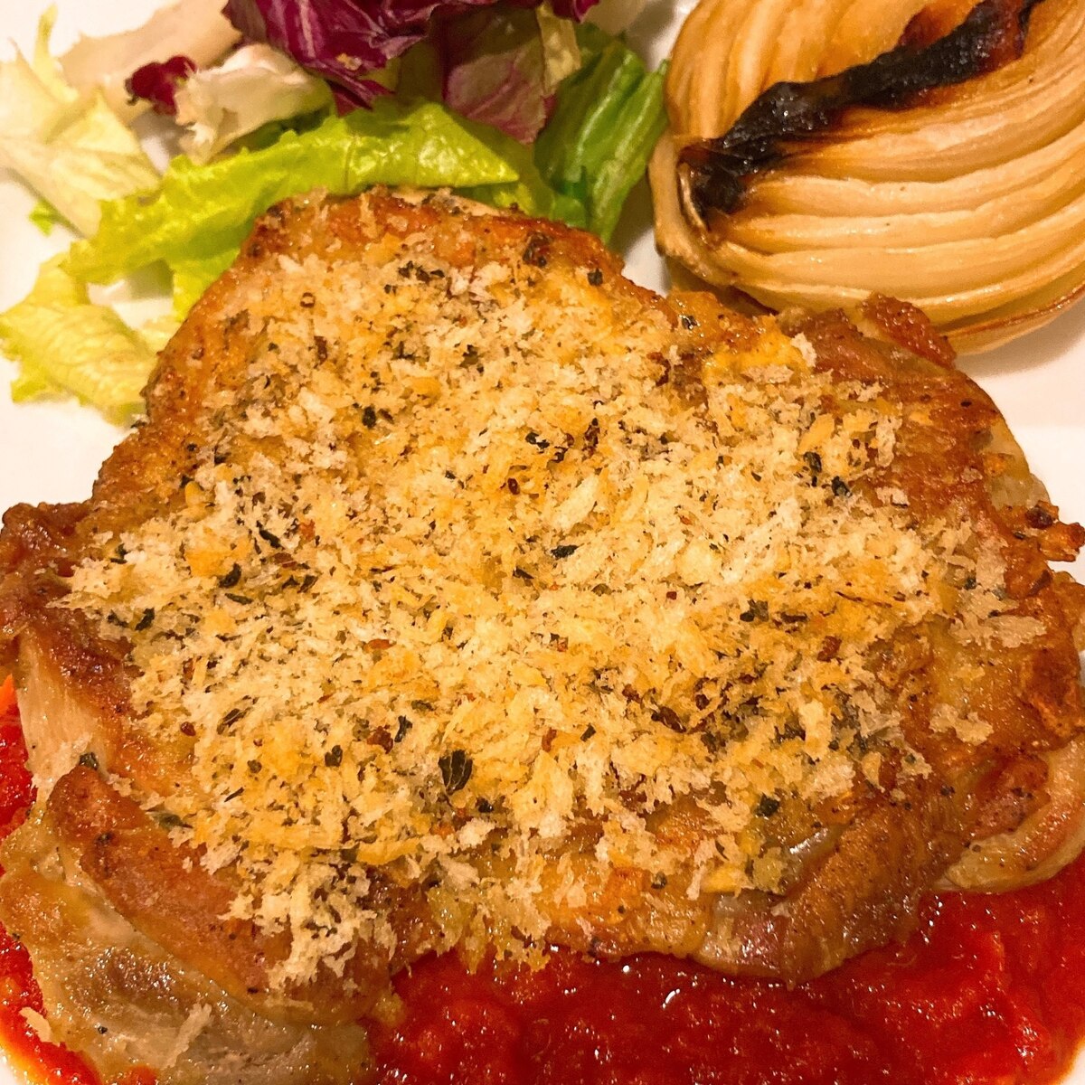 チキンの香草パン粉焼き トマトソース レシピ 作り方 By 料理は愛情 楽天レシピ